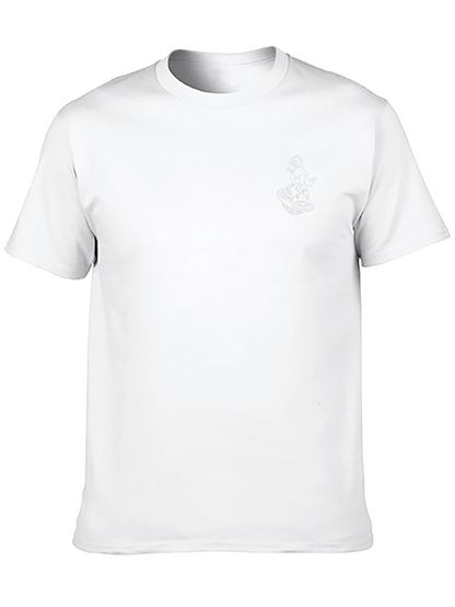 Mens Black Graphic Tee - Space Planet Design