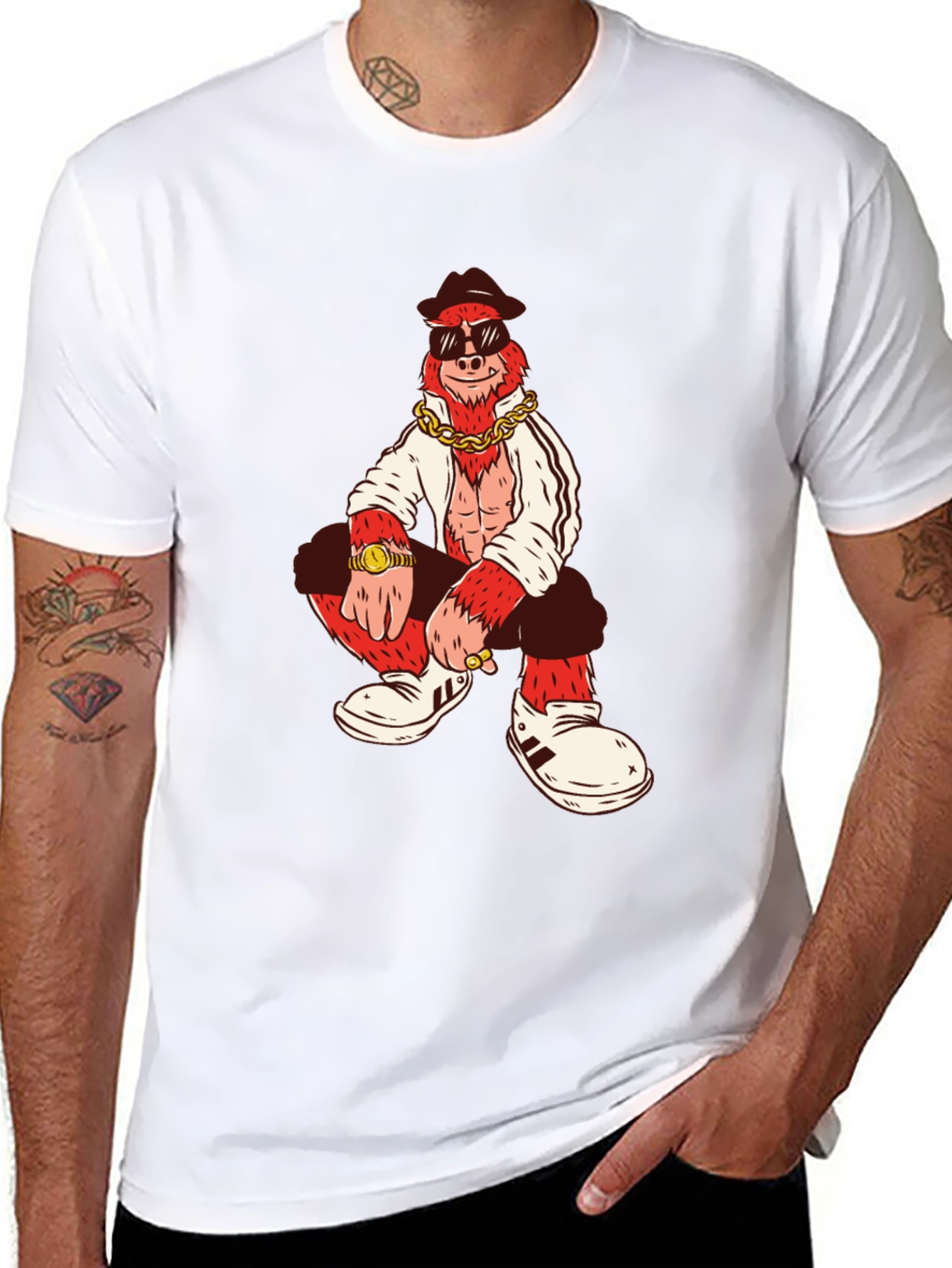 Gangster Gorilla T-Shirt - Cool Graphic Tee