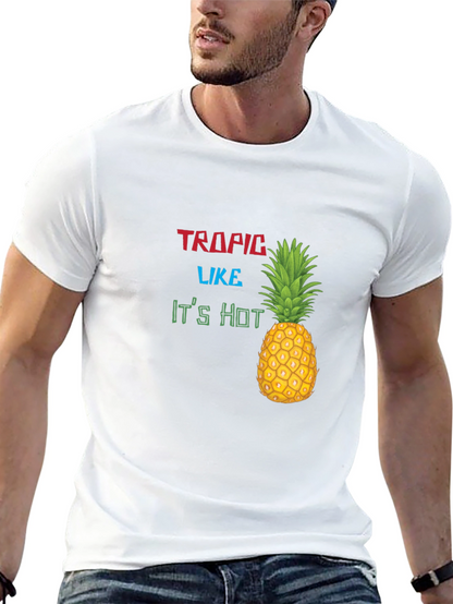 Tropic Like Its Hot Graphic Black T-Shirt