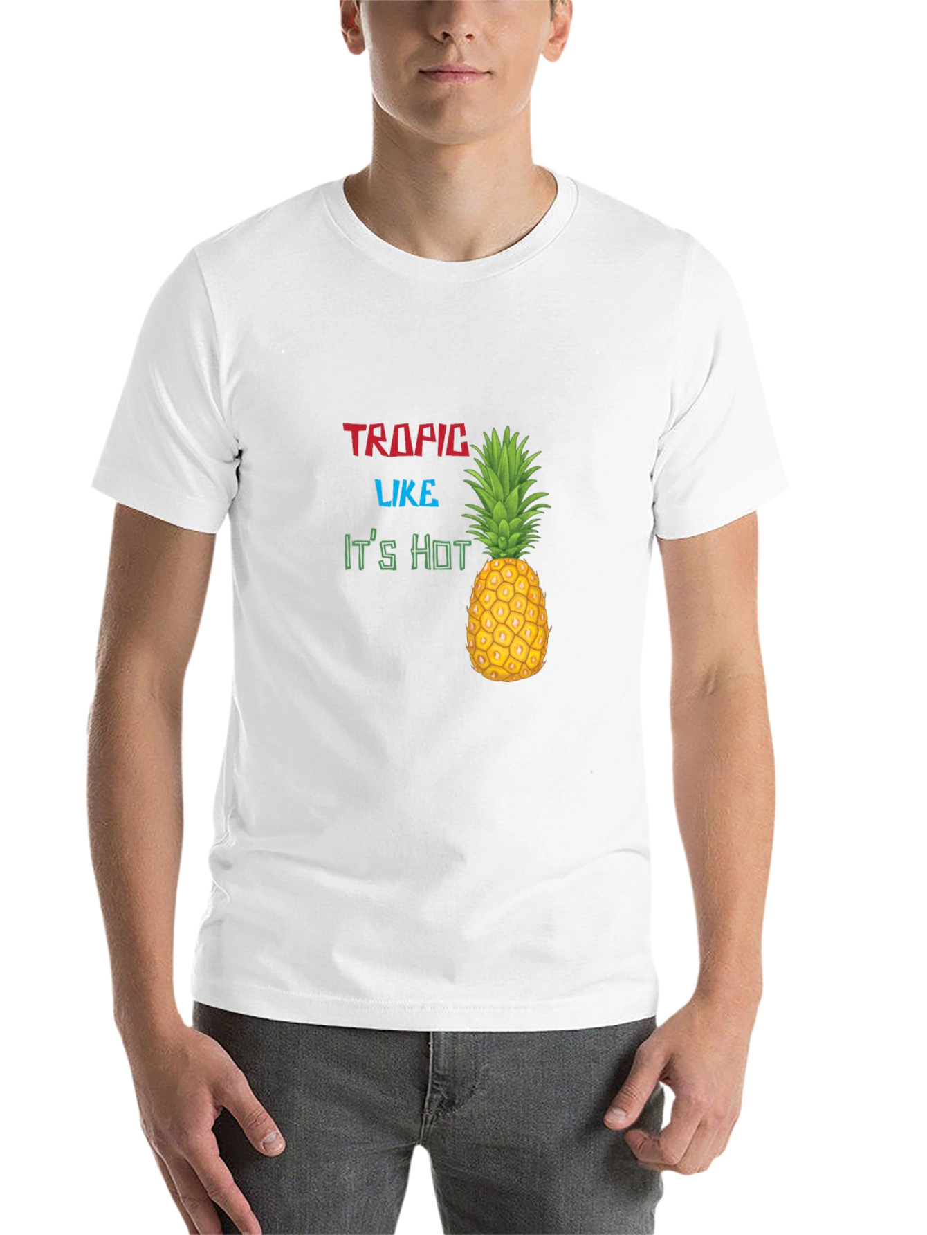 Tropic Like Its Hot Graphic Black T-Shirt