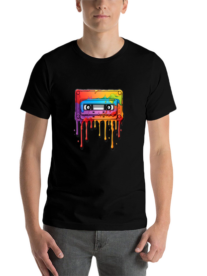 Rainbow Cassette Tape Graphic T-Shirt