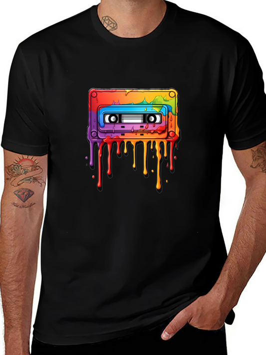 Rainbow Cassette Tape Graphic T-Shirt