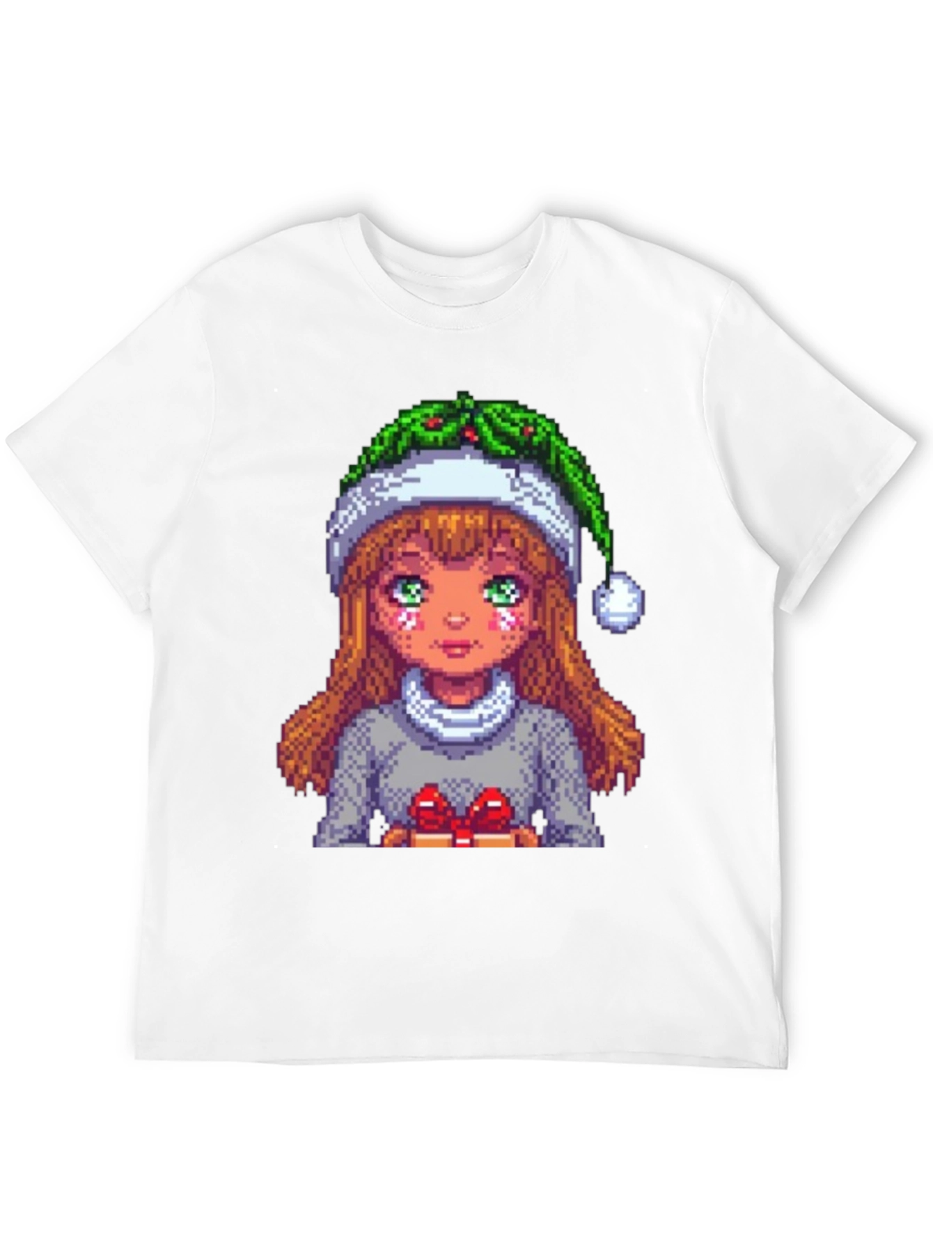 Pixel Holiday Girl Tee