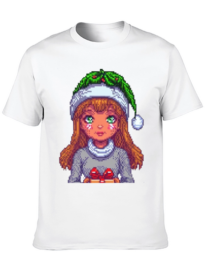 Pixel Holiday Girl Tee
