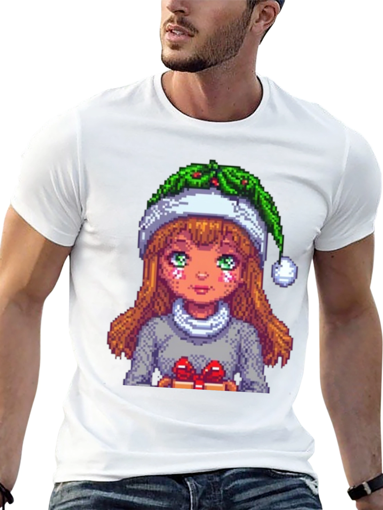 Pixel Holiday Girl Tee