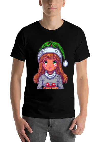 Pixel Holiday Girl Tee