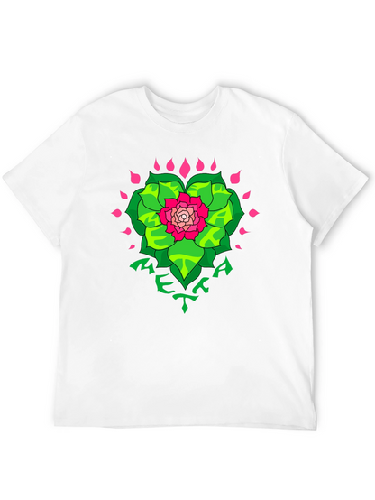 Floral META Graphic Black T-Shirt