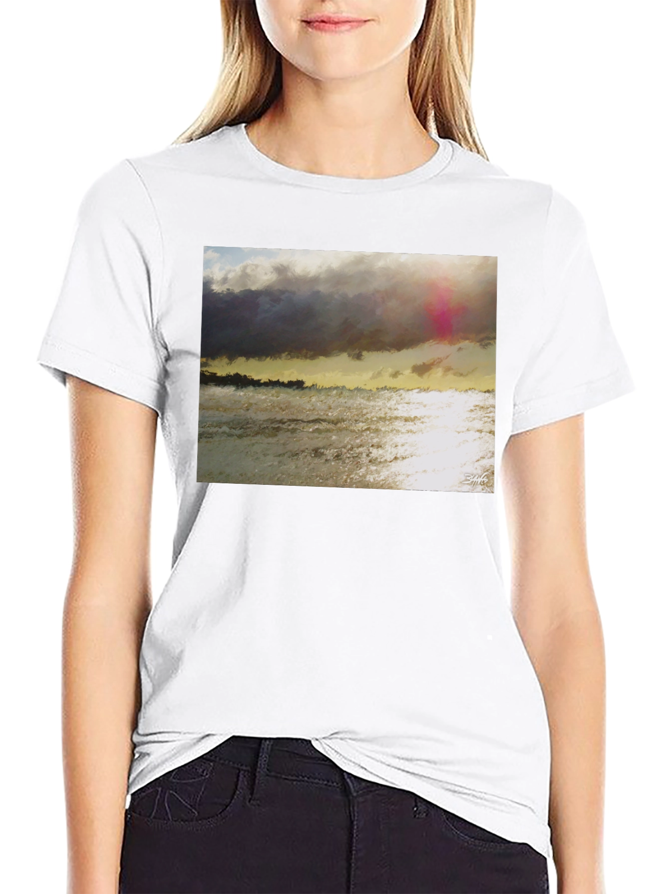 Ocean Sunset Graphic T-Shirt - Soft Cotton Blend