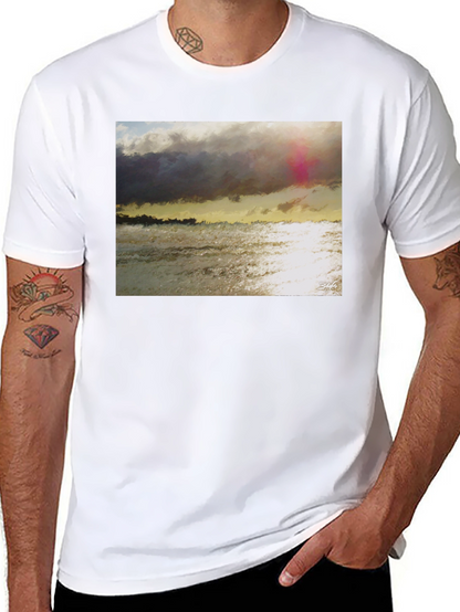 Ocean Sunset Graphic T-Shirt - Soft Cotton Blend