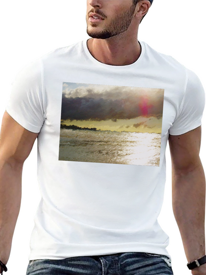 Ocean Sunset Graphic T-Shirt - Soft Cotton Blend