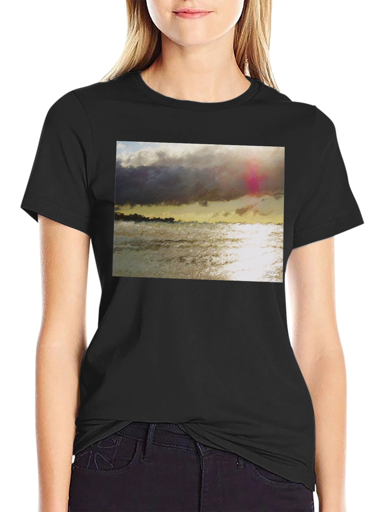 Ocean Sunset Graphic T-Shirt - Soft Cotton Blend