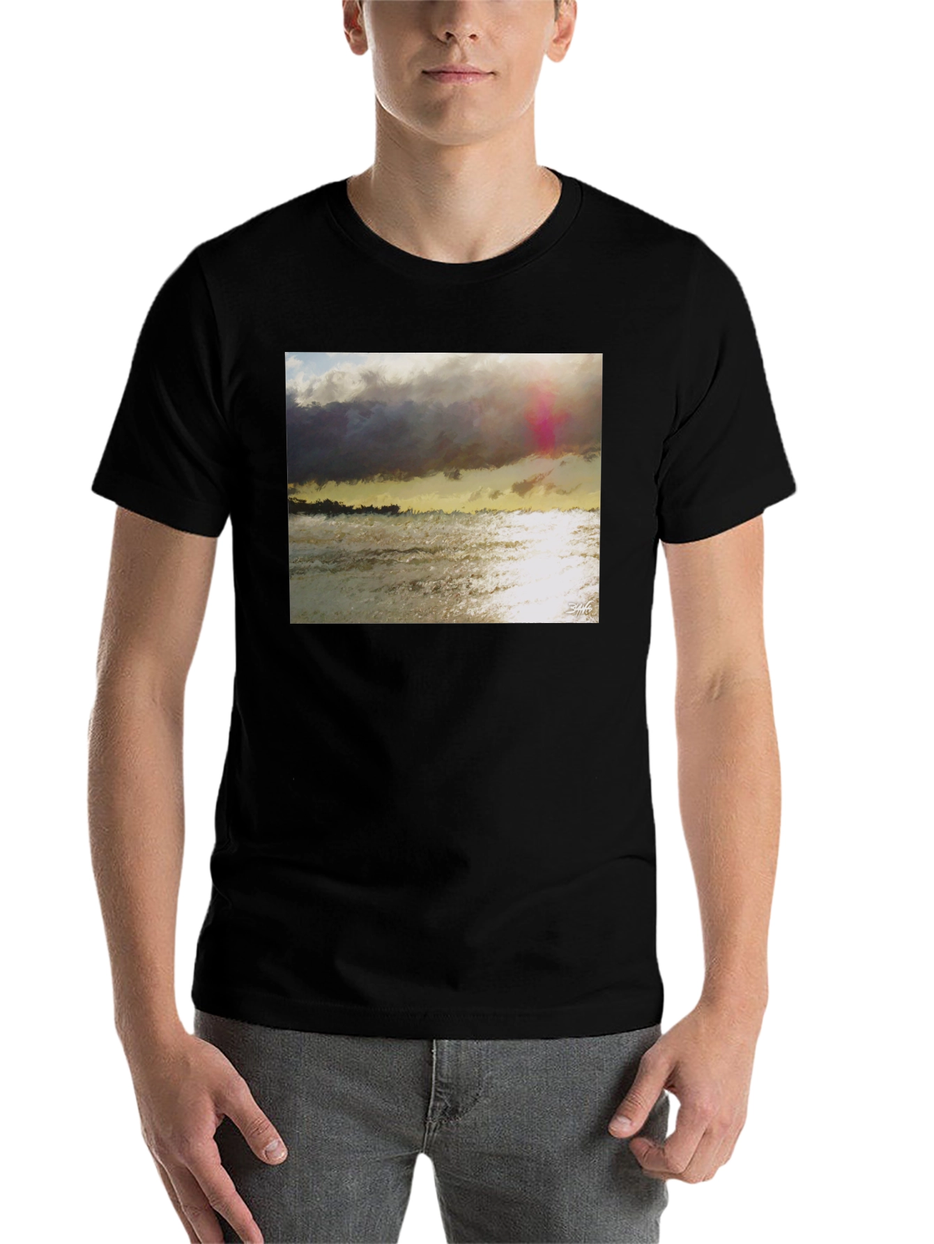 Ocean Sunset Graphic T-Shirt - Soft Cotton Blend