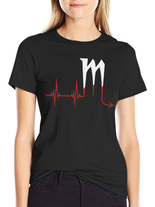 Heartbeat Scorpio T-Shirt - Black Graphic Tee
