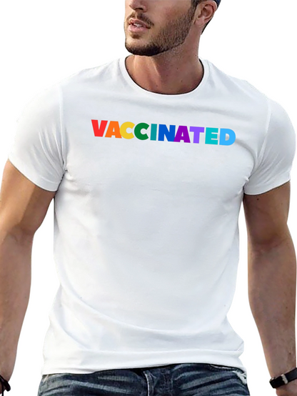 Vaccinated Pride Rainbow Tee