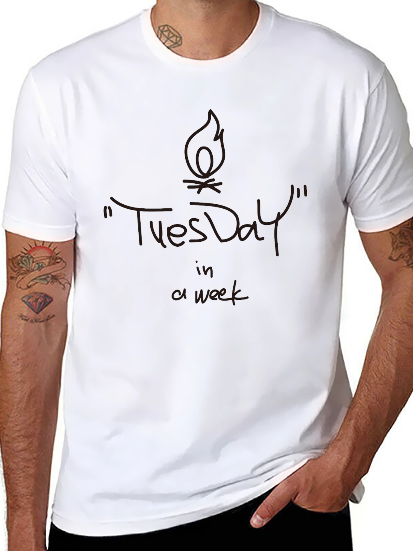 Tuesday Tee: Unique Graphic Print T-Shirt