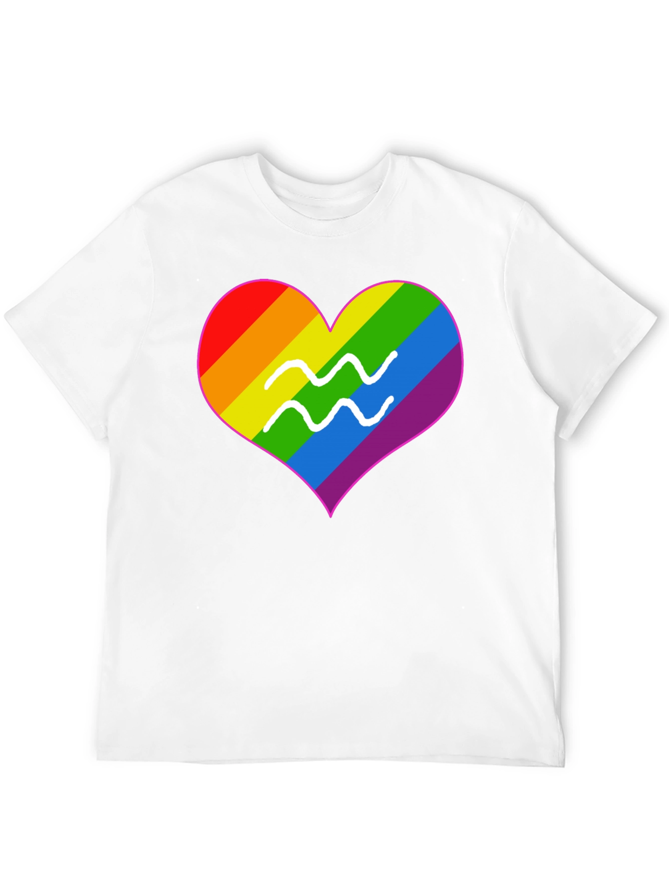 LGBT Aquarius Heart T-Shirt - Pride