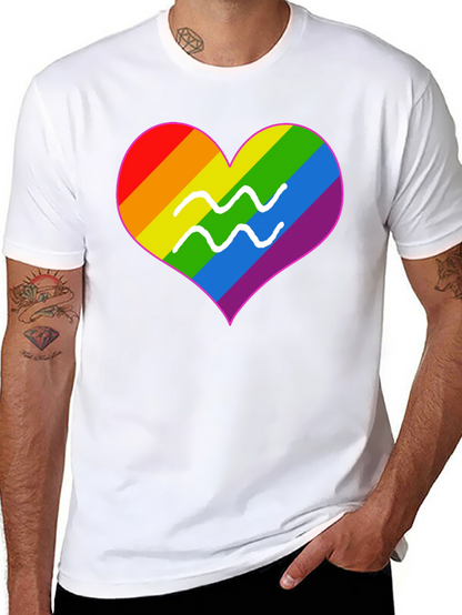 LGBT Aquarius Heart T-Shirt - Pride