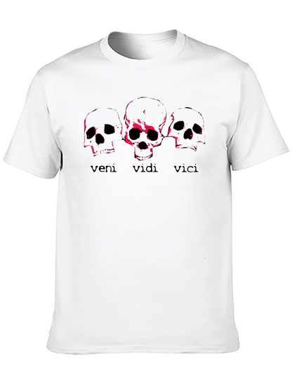 Veni Vidi Vici Skull Graphic Tee - Black