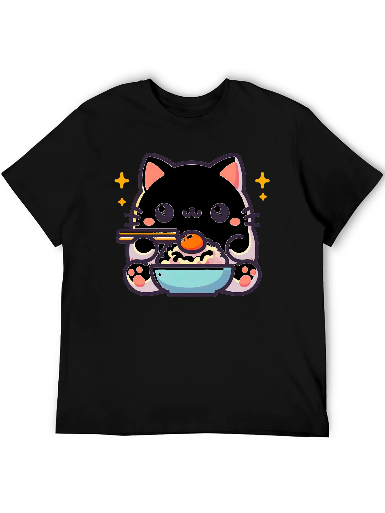 Cute Cat Ramen T-Shirt - Kawaii Japanese Style