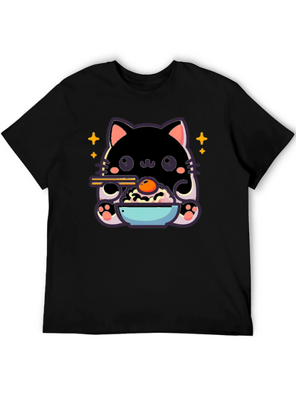 Cute Cat Ramen T-Shirt - Kawaii Japanese Style