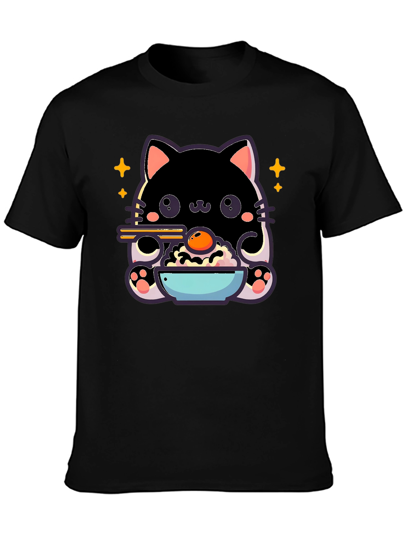 Cute Cat Ramen T-Shirt - Kawaii Japanese Style