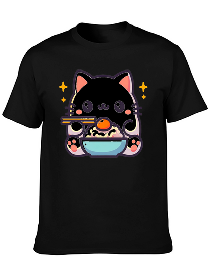 Cute Cat Ramen T-Shirt - Kawaii Japanese Style