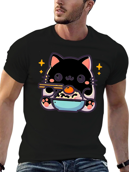 Cute Cat Ramen T-Shirt - Kawaii Japanese Style