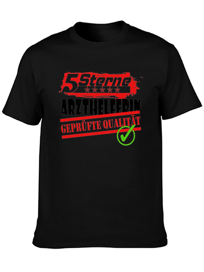 5 Sterne Arzthelferin Black Graphic Tee