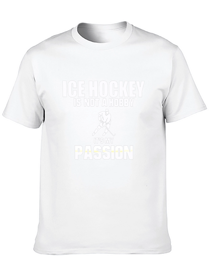 Ice Hockey Passion T-Shirt - Black Graphic Tee