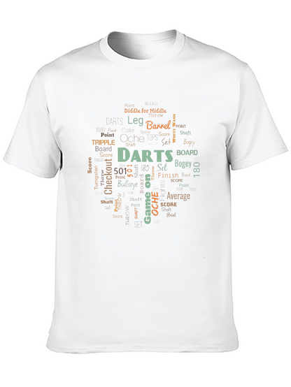 Darts Word Art Black T-Shirt