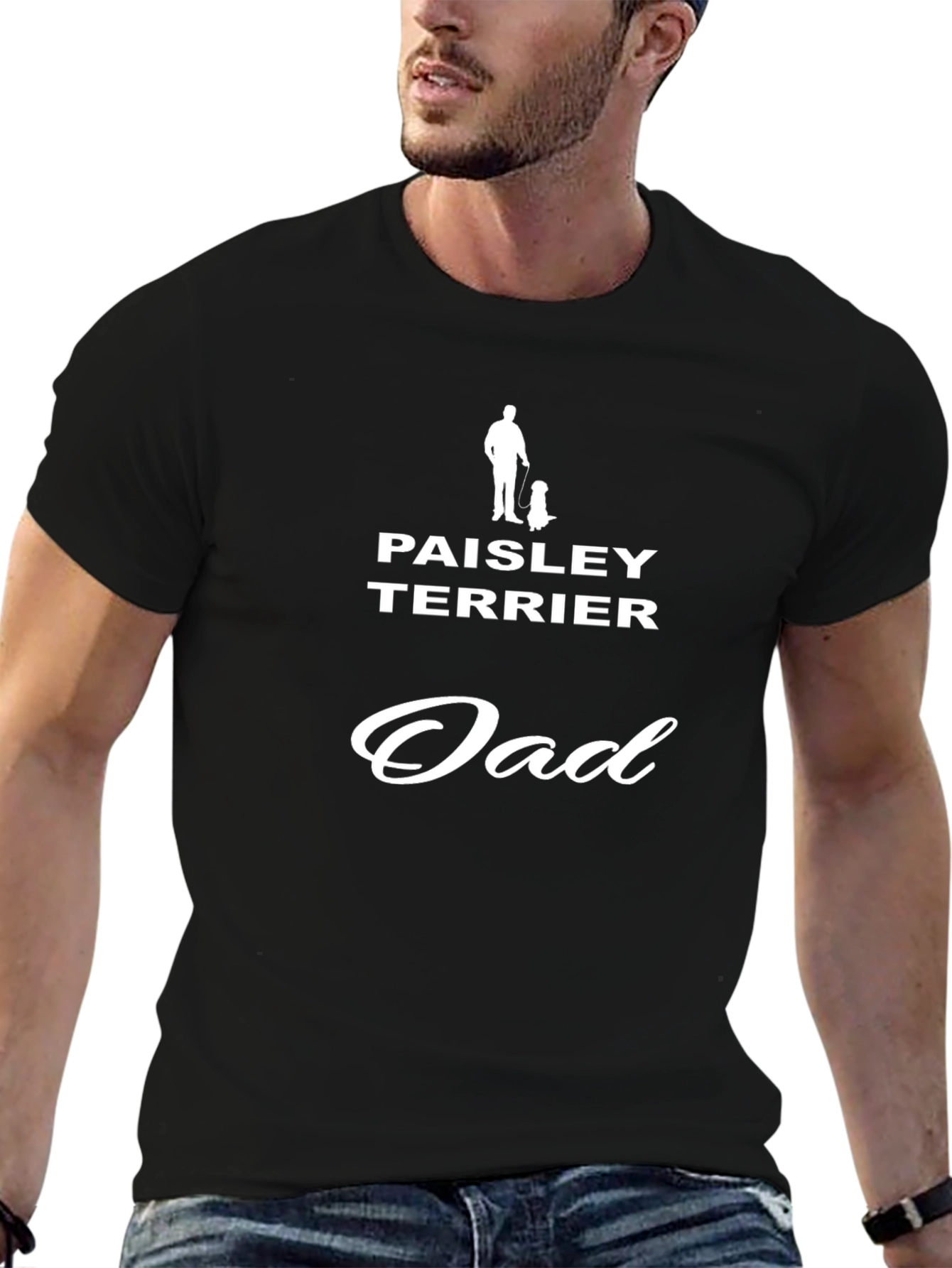 Paisley Terrier Dad Graphic Tee