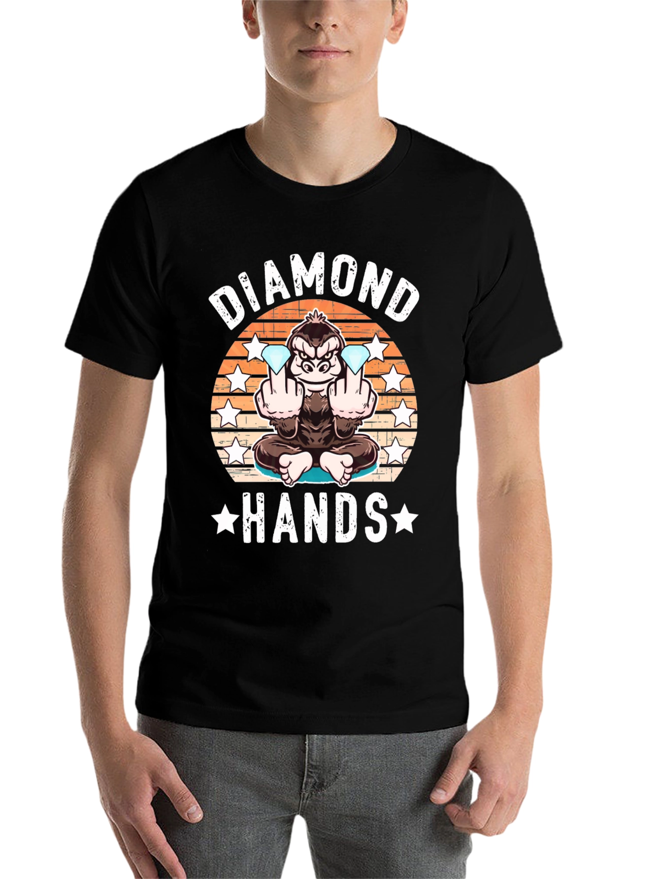 Diamond Hands Gorilla Graphic Tee