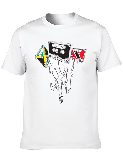 Reggae Music Cassette Tape Graphic Tee - Black