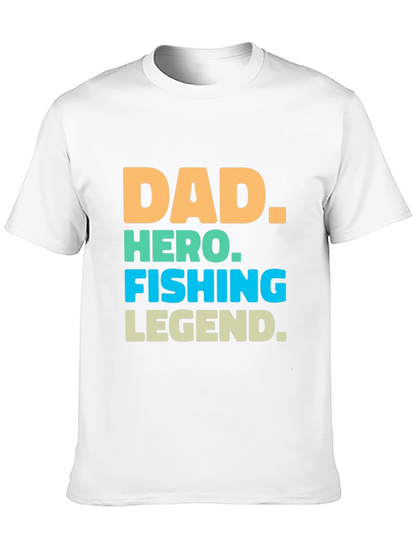 Dad Hero Fishing Legend Graphic T-Shirt