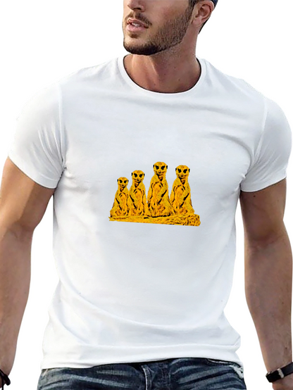 Meerkat Family Black T-Shirt