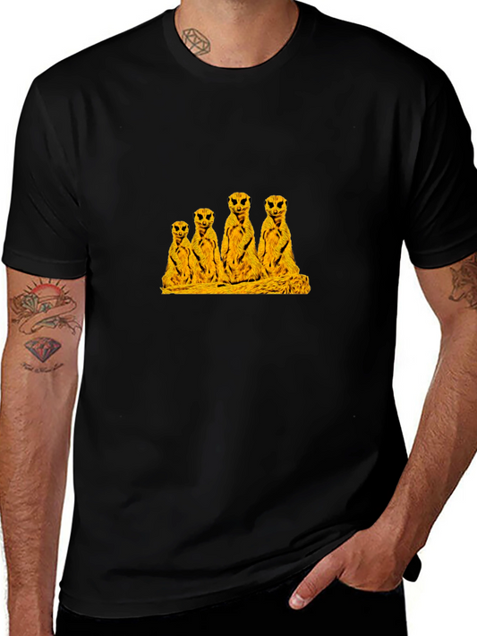 Meerkat Family Black T-Shirt