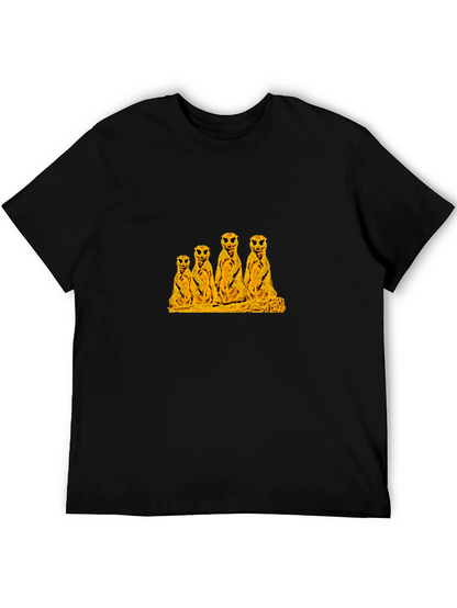 Meerkat Family Black T-Shirt