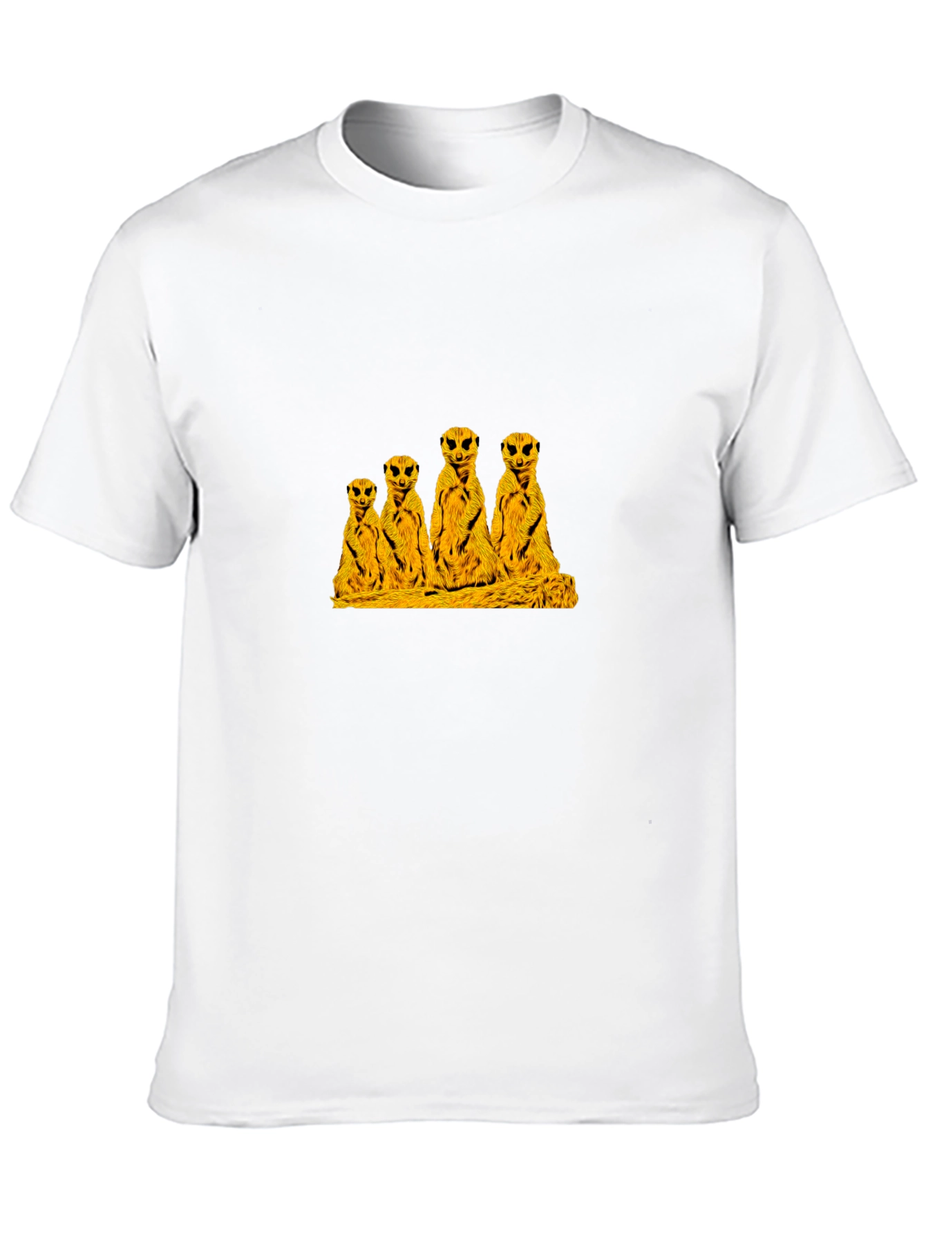 Meerkat Family Black T-Shirt