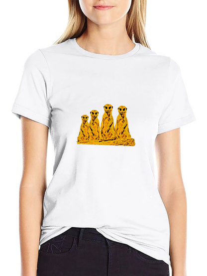 Meerkat Family Black T-Shirt