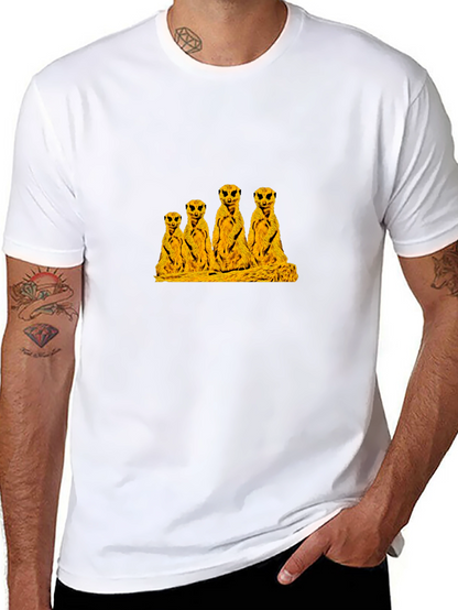 Meerkat Family Black T-Shirt