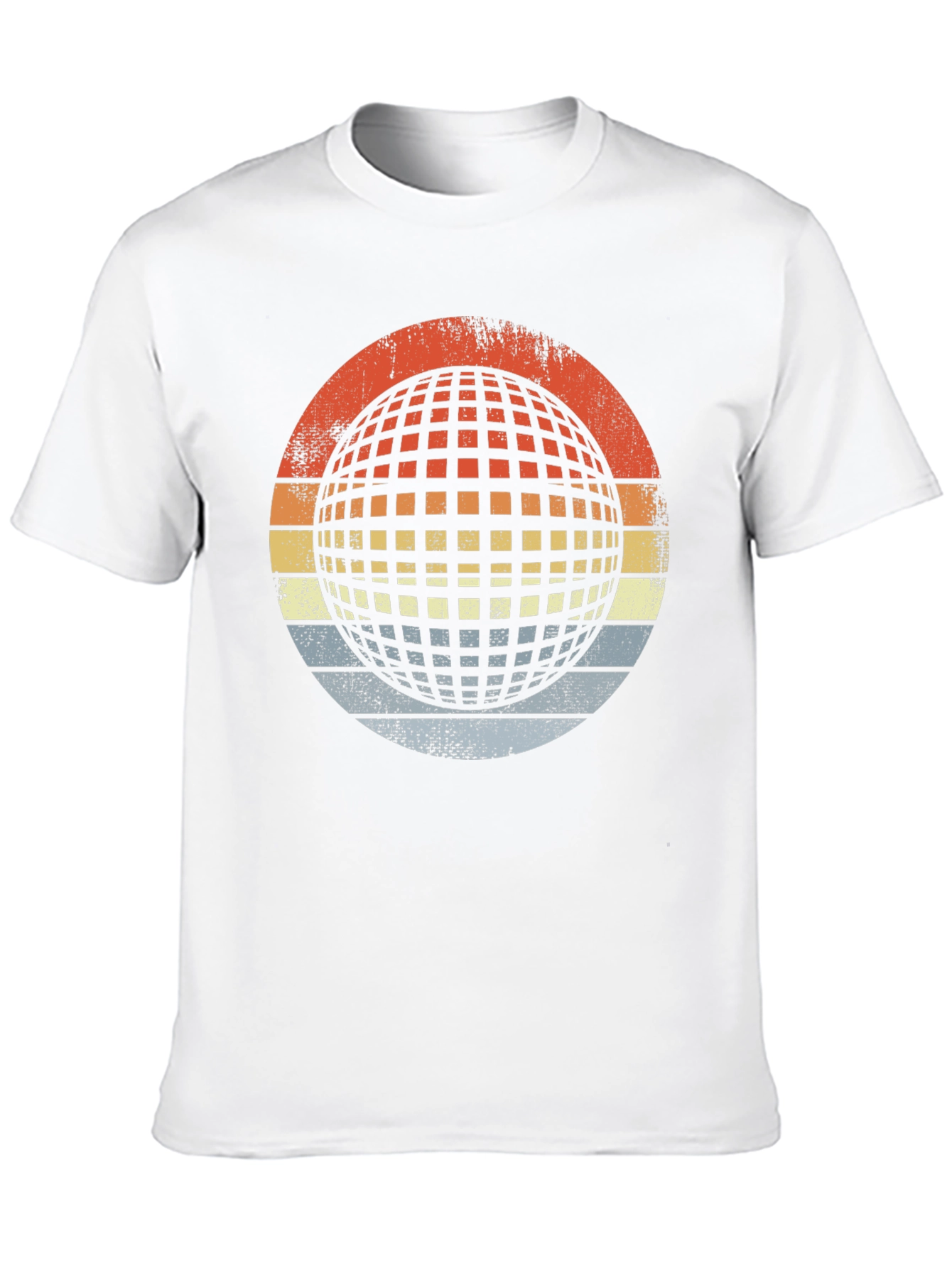 Retro Globe Graphic T-Shirt - Mens Black Tee