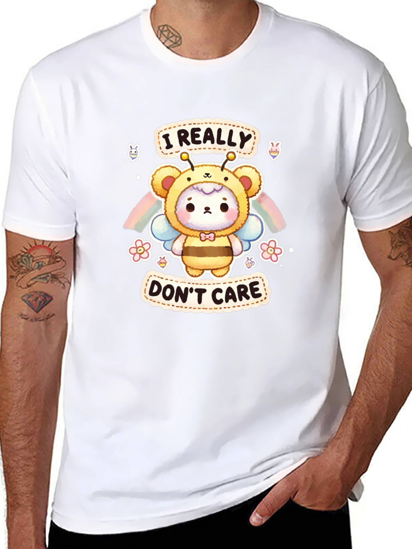 I Really Dont Care Bear Bee T-Shirt