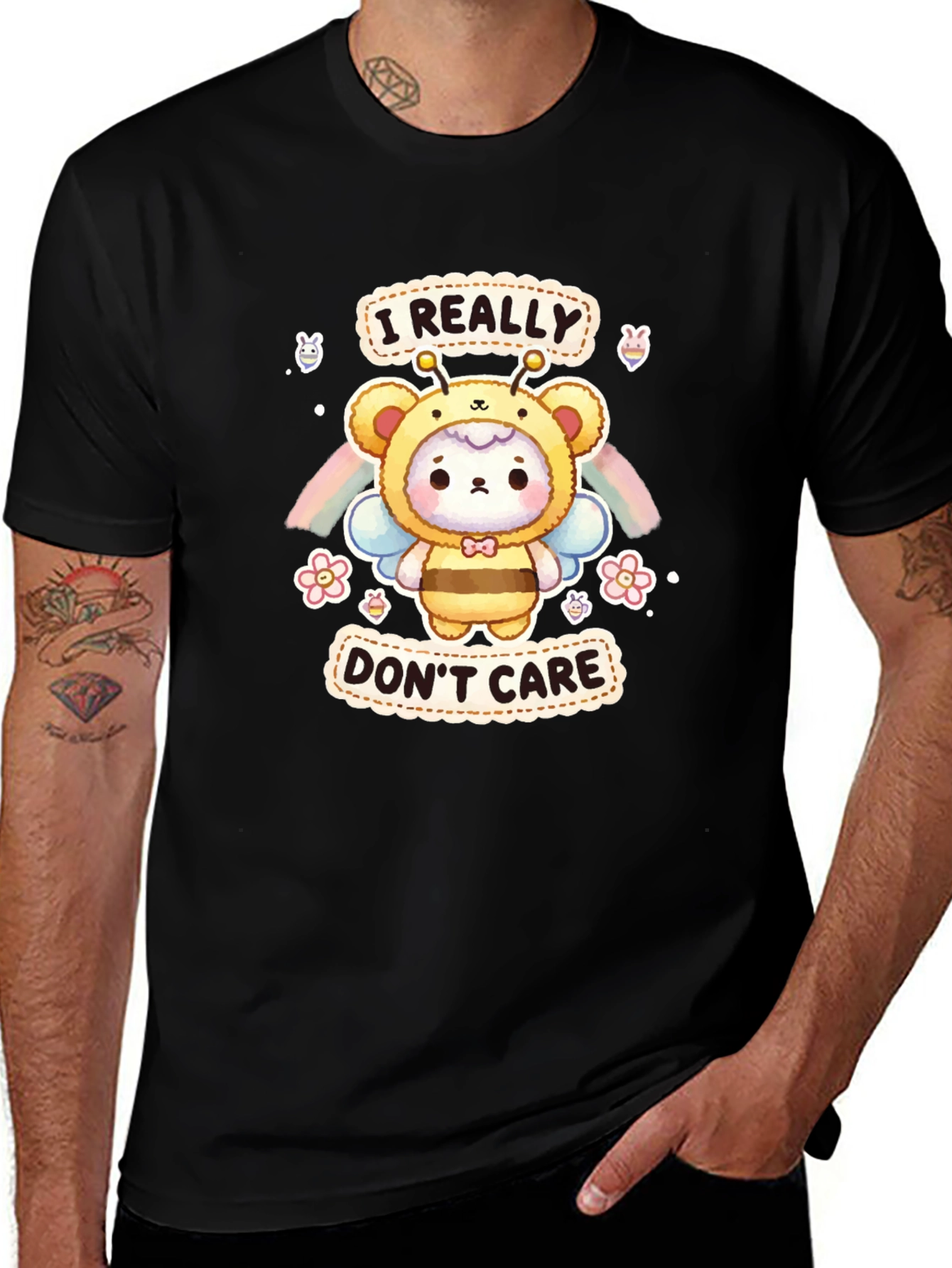 I Really Dont Care Bear Bee T-Shirt