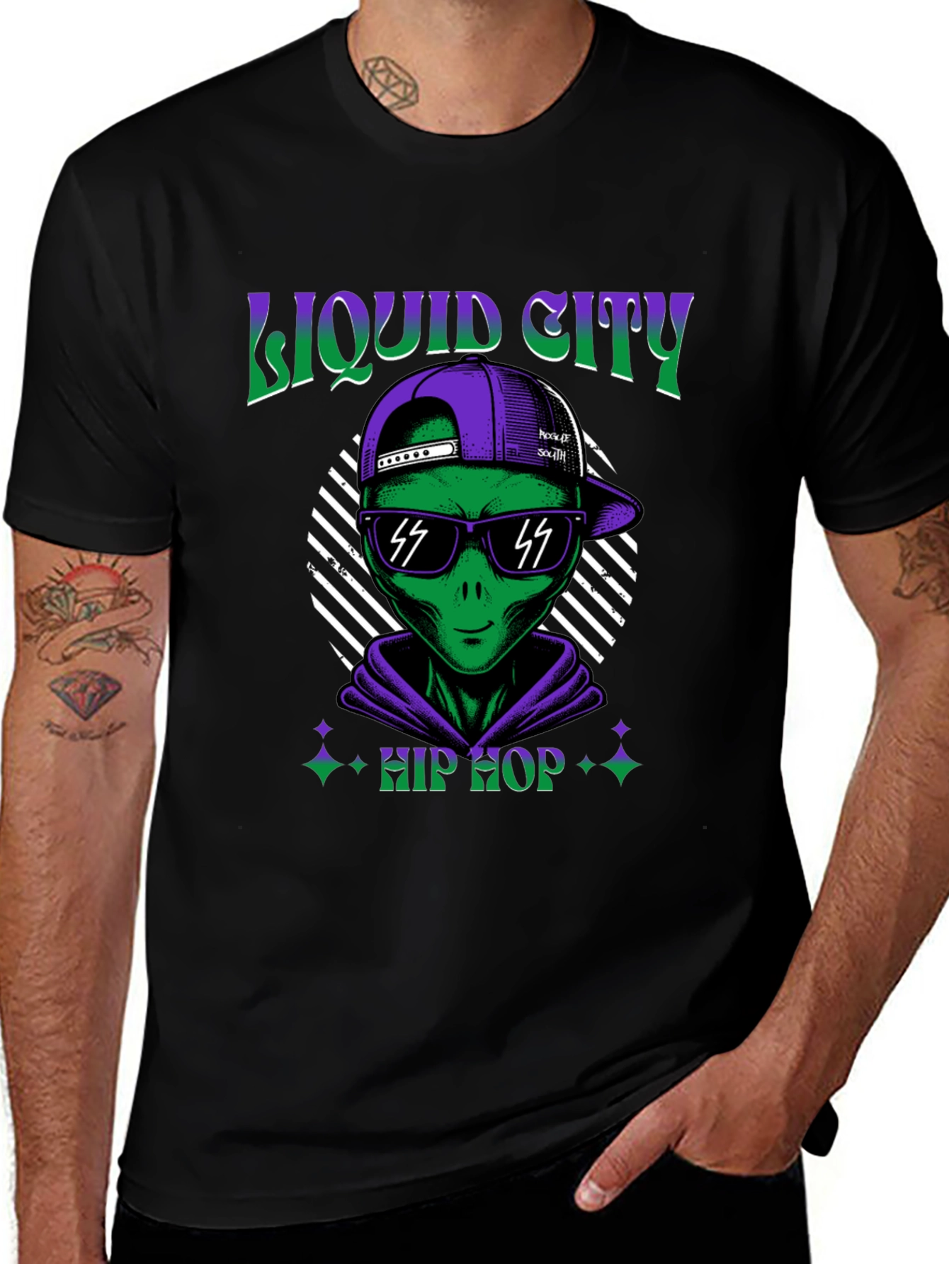 Liquid City Hip Hop Alien Graphic Tee