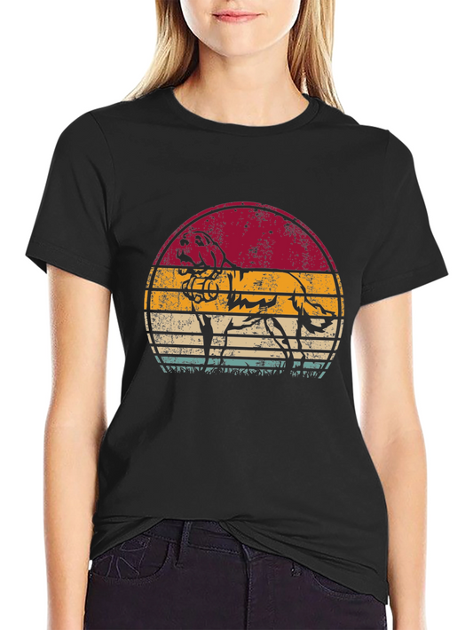 Vintage Dog Graphic Tee - Retro Style T-Shirt