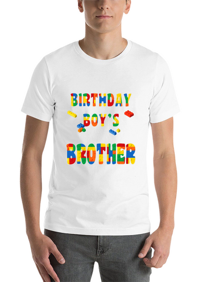 Birthday Boys Brother T-Shirt Lego Block Style