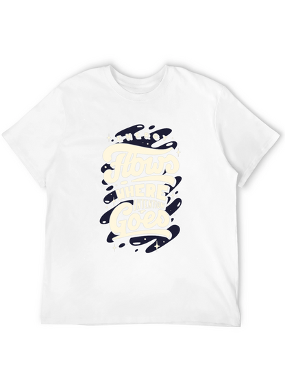 Energy Flows Graphic Tee - Black Cotton Comfort