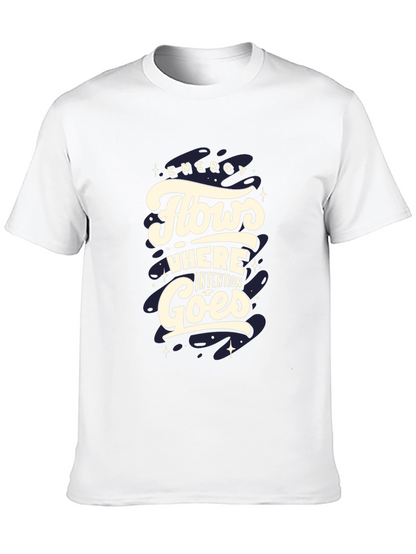 Energy Flows Graphic Tee - Black Cotton Comfort