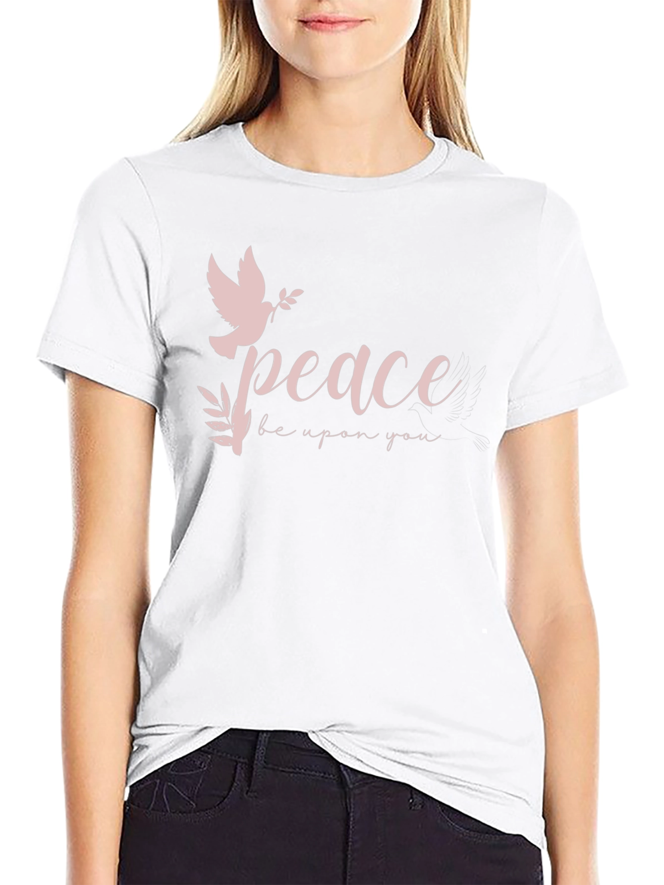 Peace Dove Graphic Black T-Shirt