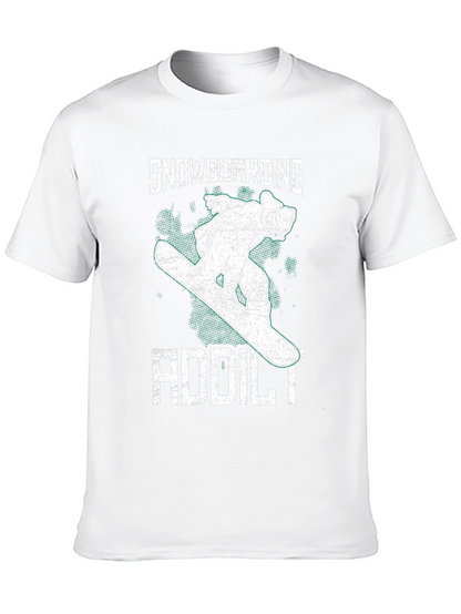 Snowboarding Addict Graphic Tee - Cool Sport T-Shirt